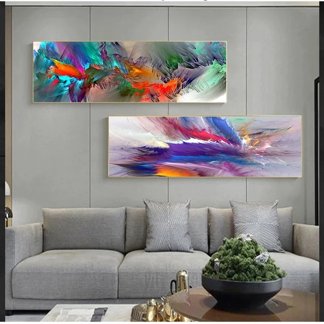 GATYZTORY-imagen por número, Kits de colores abstractos, pintura por número,  dibujo de paisaje sobre lienzo, arte pintado a mano, regalo DIY, 60x120cm -  AliExpress