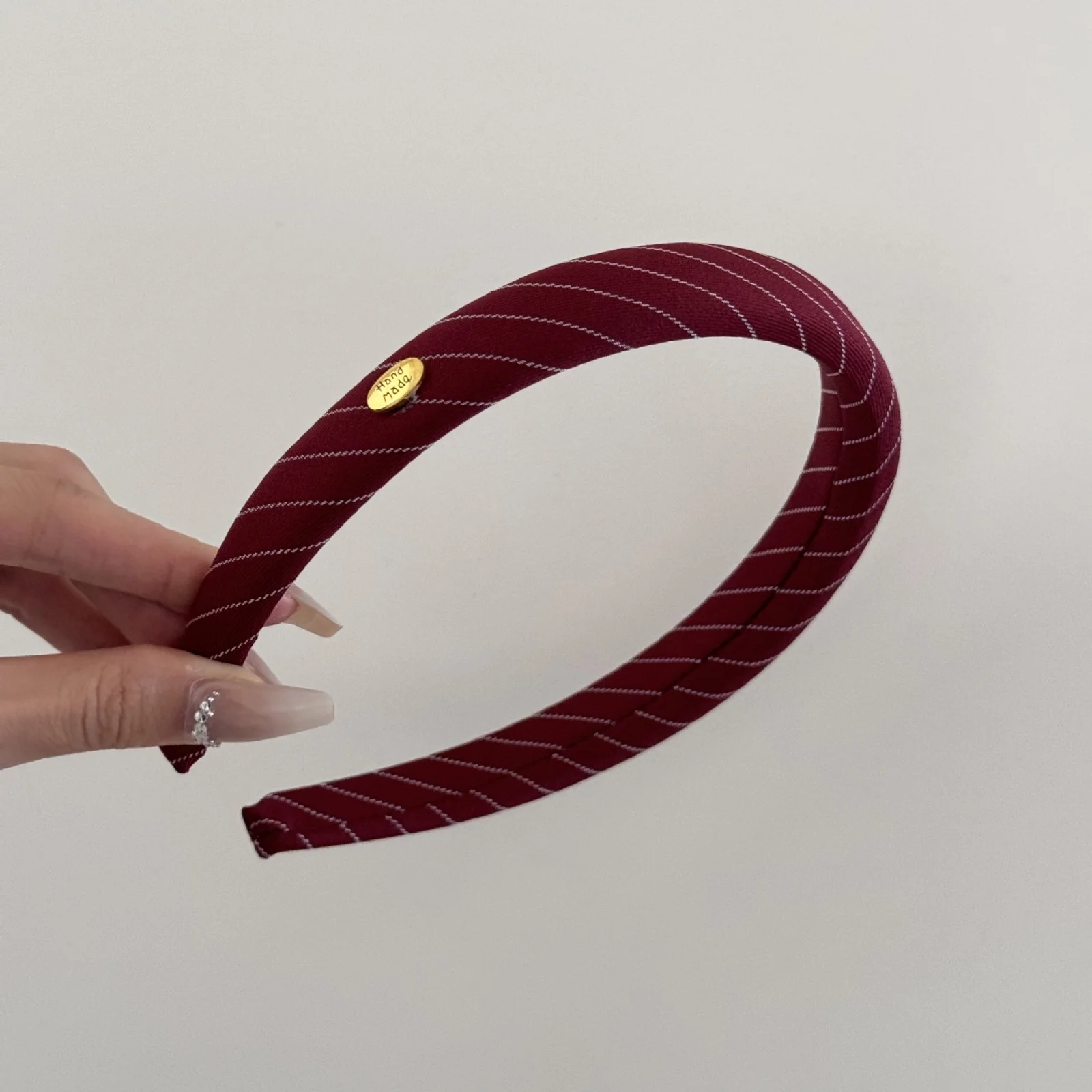 1PC Preppy Striped Headbands with Gold Accents, 5-Pack School - Style Hairbands for Teens, Cute Hair Accessories for Daily Wear