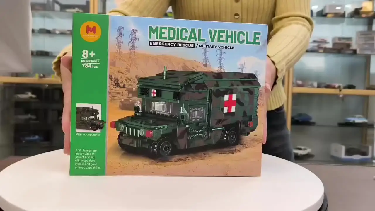 Новый Moc строительные кирпичи военная модель армейский медицинский автомобиль