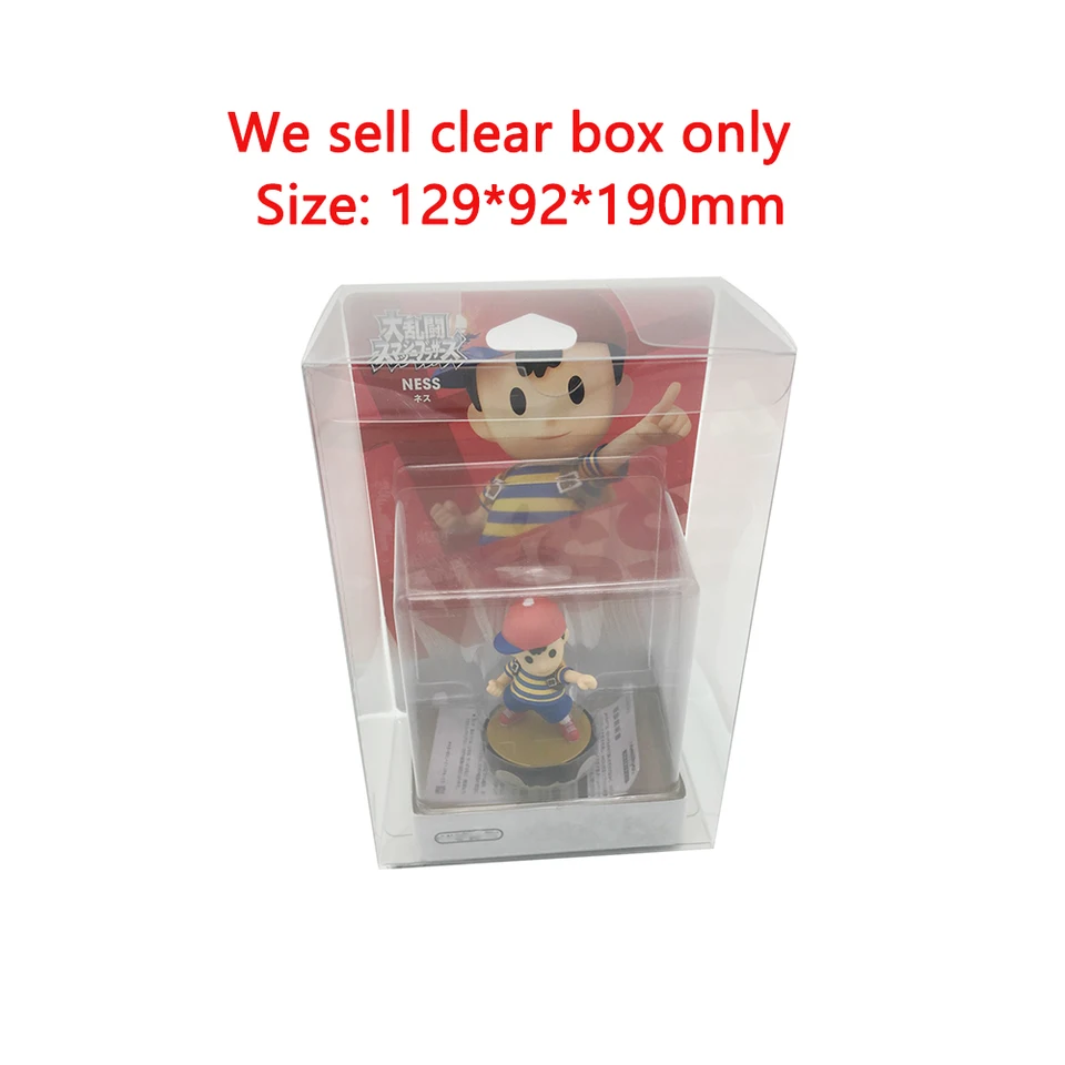 Transparent Ness Amiibo 10PCS Transparent Clear Protective PET Box