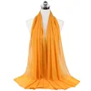 Femmes musulmanes en mousseline de soie Hijab châles écharpe Modal coton Jersey Hijabs plaine douce pour femme musulman Voile bandeau 70*180 cm islamique
