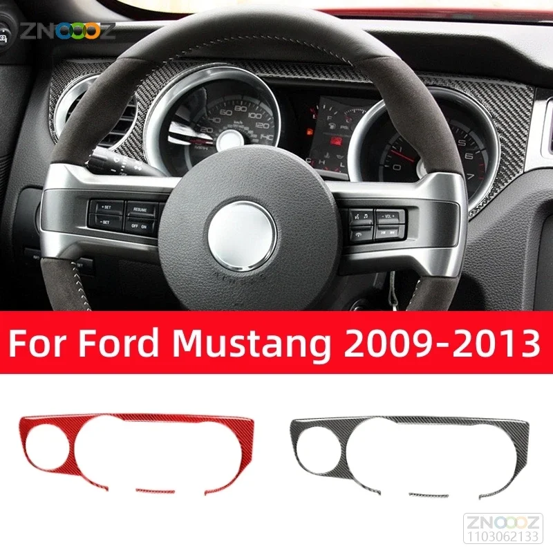 

Аксессуары для Ford Mustang 2009-2014, внутренняя отделка из углеродного волокна, Автомобильный спидометр, объемная фотография, Обложка