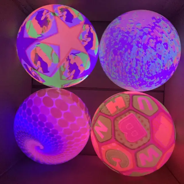 22cm Luminous Bouncy Ball Toys Novelty Led Light Inflatable Ball Football Basketball Outdoor Sports Toys For Children Game M3s2 3