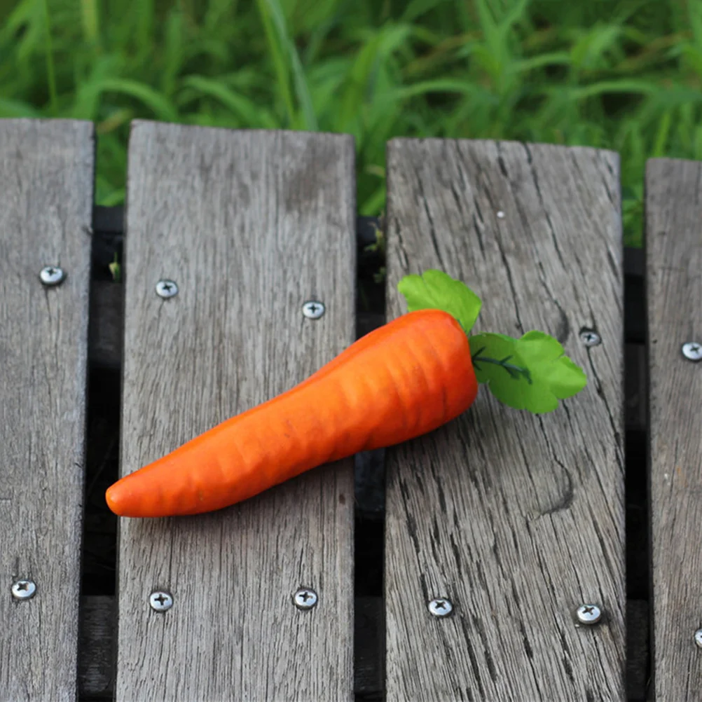 5 Pcs Kids Playsets Fake Carrots Vegetable Toys Simulation Vegetables Decorations for