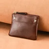 Change bag men's and women's 2024 new short wallet thin solid color PU change bag mini zipper card coin bag 4