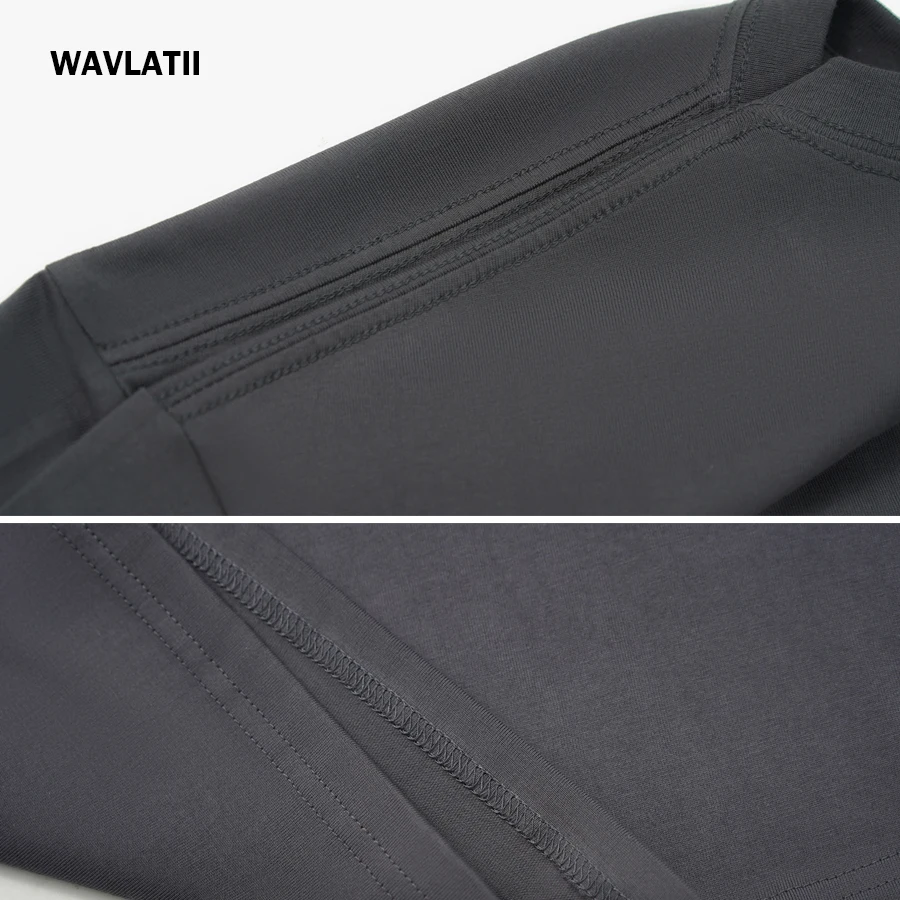 WAVLATII Women New Casual Solid T shirts Female White Black Short Sleeve Summer Tees Lady 100% Cotton O-neck Unisex Tops WT2501 6