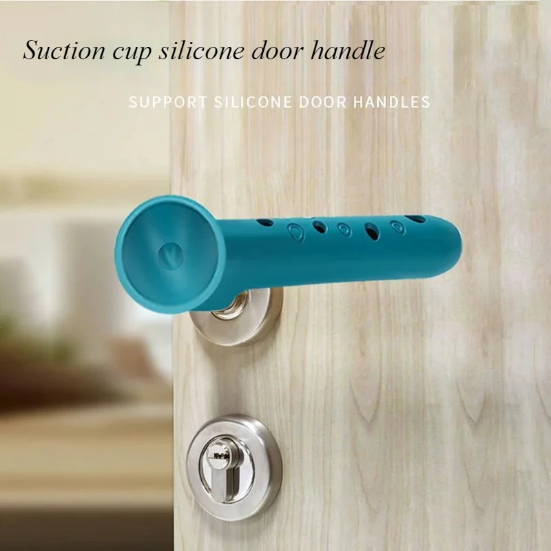 Door Handle Protective Cover Silicone Anti-collision Baby Safety Suction Cup