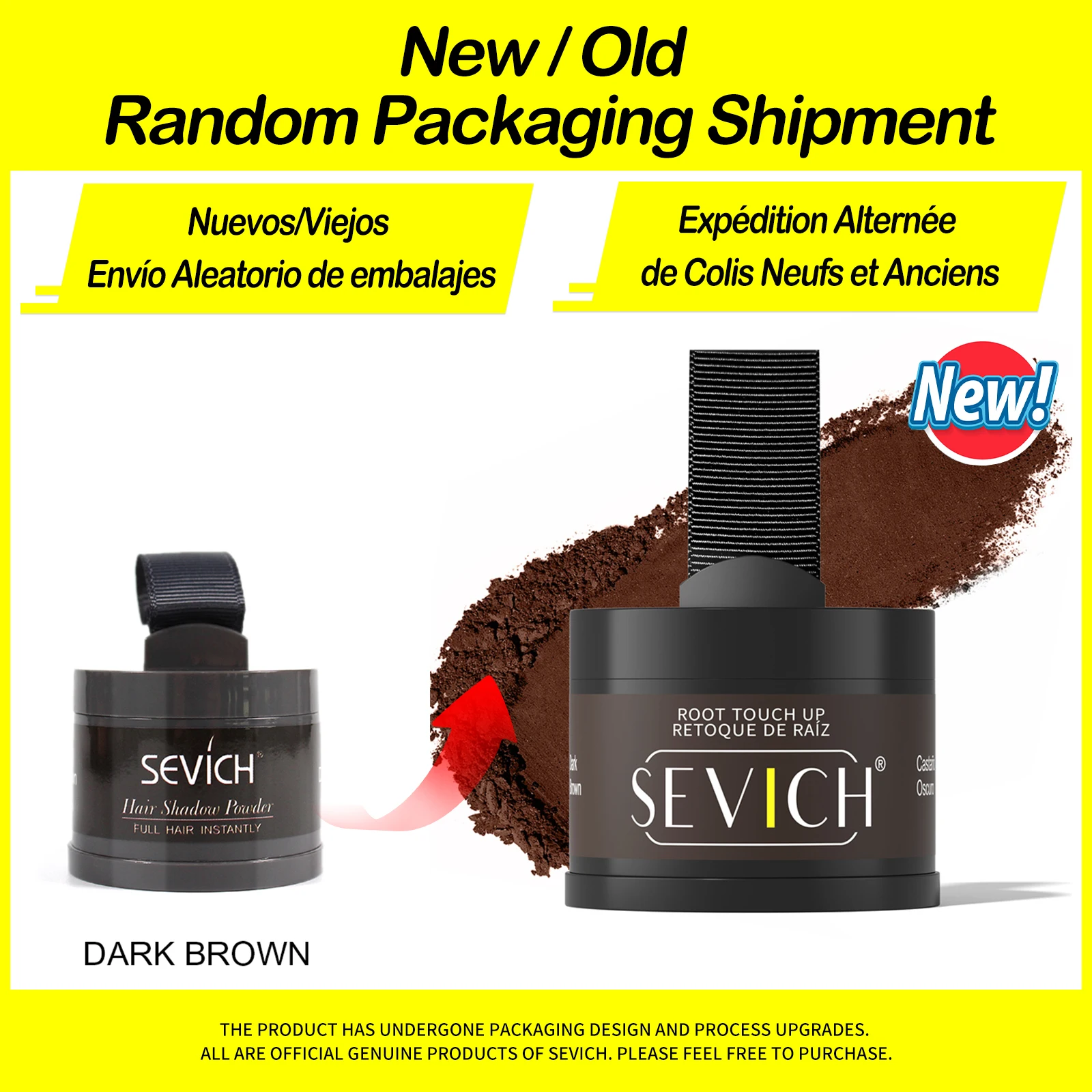 Sevich Hairline Powder 4g Hairline Shadow Powder Trucco Correttore per capelli Copertura naturale Prodotto unisex per la perdita dei capelli