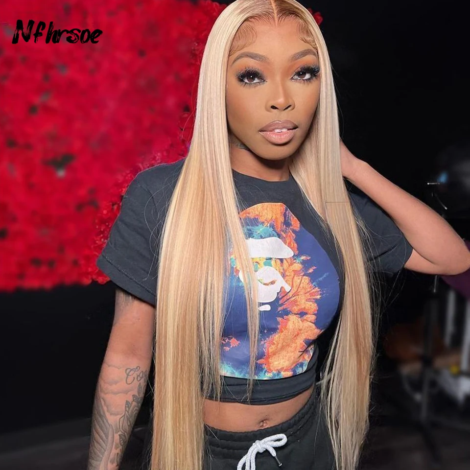 

13x4 Lace Frontal Wigs Blond Hair Straight Lace Front Wig Human Hair Brazilian Remy Lace Frontal Wig Pre-Plucked For Black Women