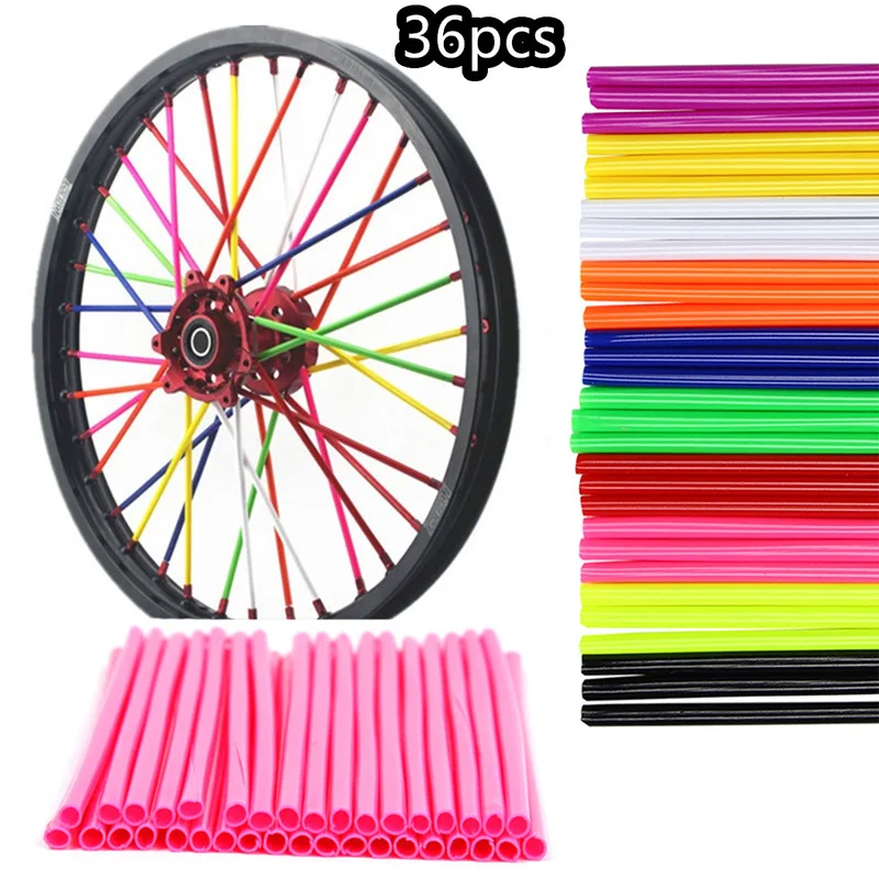 36pcs bicycle spoke holster tire decorative rim protective cover suitable for bicycles and motorcycles bicycle parts bicycle spokes