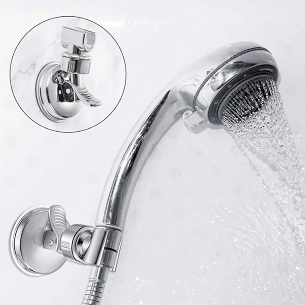 Description Picture 4 of itemUniversal Hand Shower Holder Adjustable Shower Head Wall Mount Strong Vacuum Suction Cup Rotation Full Plating Bracket Bathroom