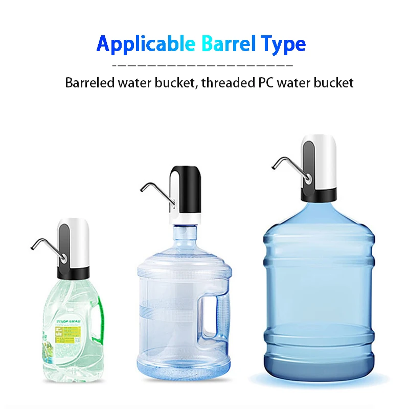Water Bottle Pump Charging Automatic Electric Water Dispenser Pump Bottle Water Pump One Click Auto Switch Drinking Dispenser 5
