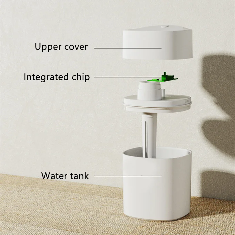 New USB Rechargeable Ultrasonic Diffuser Smart Car Humidifier Air Purifier Mini Portable Water Air Desktop Humidifier