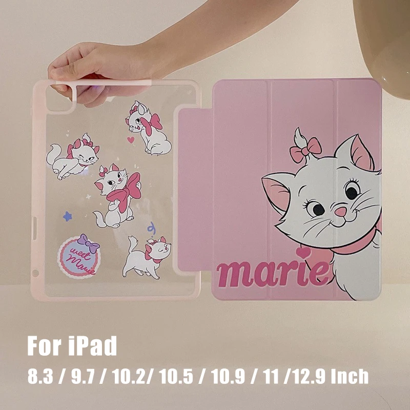 Cute Cartoon Cat Case Per Ipad Pro 12.9 Pollici 6Th/5Th/4Th Gen 2022 2021 Portamatite Tablet Cover Ipad 10.2 7Th 8Th 9Th Gen Funda