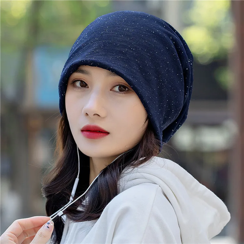 Women Summer Silver Dot Breathable Sun Hat Spring Autumn Windproof Warm Pregnant Confinement Cap Multifunction Headscarf W52 3