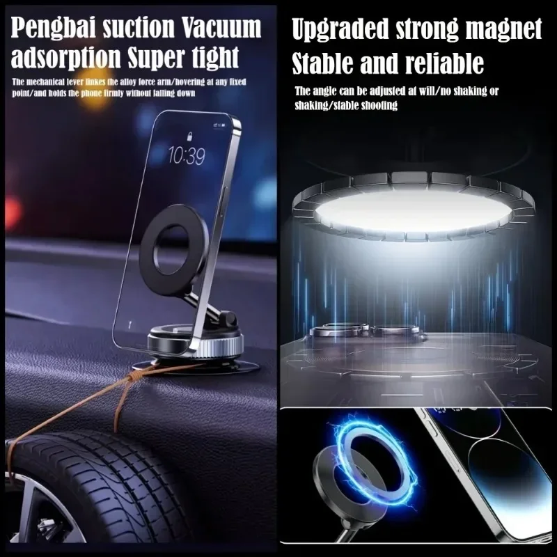 Foldable Vacuum Magnetic Phone Holder for Gym Bathroom