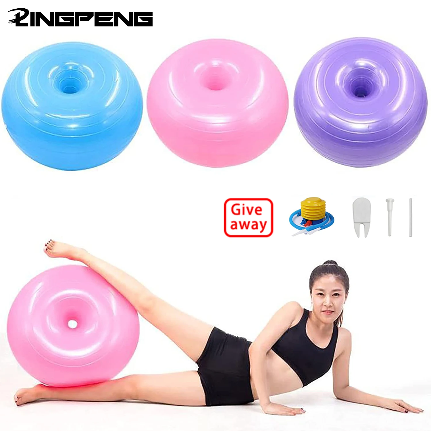 Yoga Donut Stabilität Übung Ball Geburt Yoga Ball Pilates Ausbildung Home  Fitness Geräte Pilates Balance Ball - AliExpress