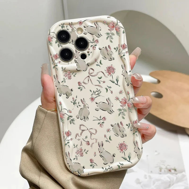 Cute Bow Teddy Bear Silicone Cartoon Phone Case Cover