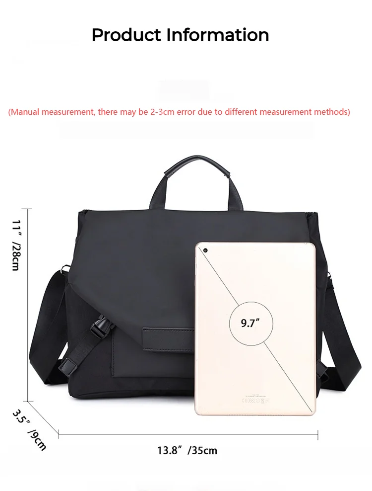 Men's Crossbody Bag Functional Messenger Shoulder Bag For Work_voghion.com