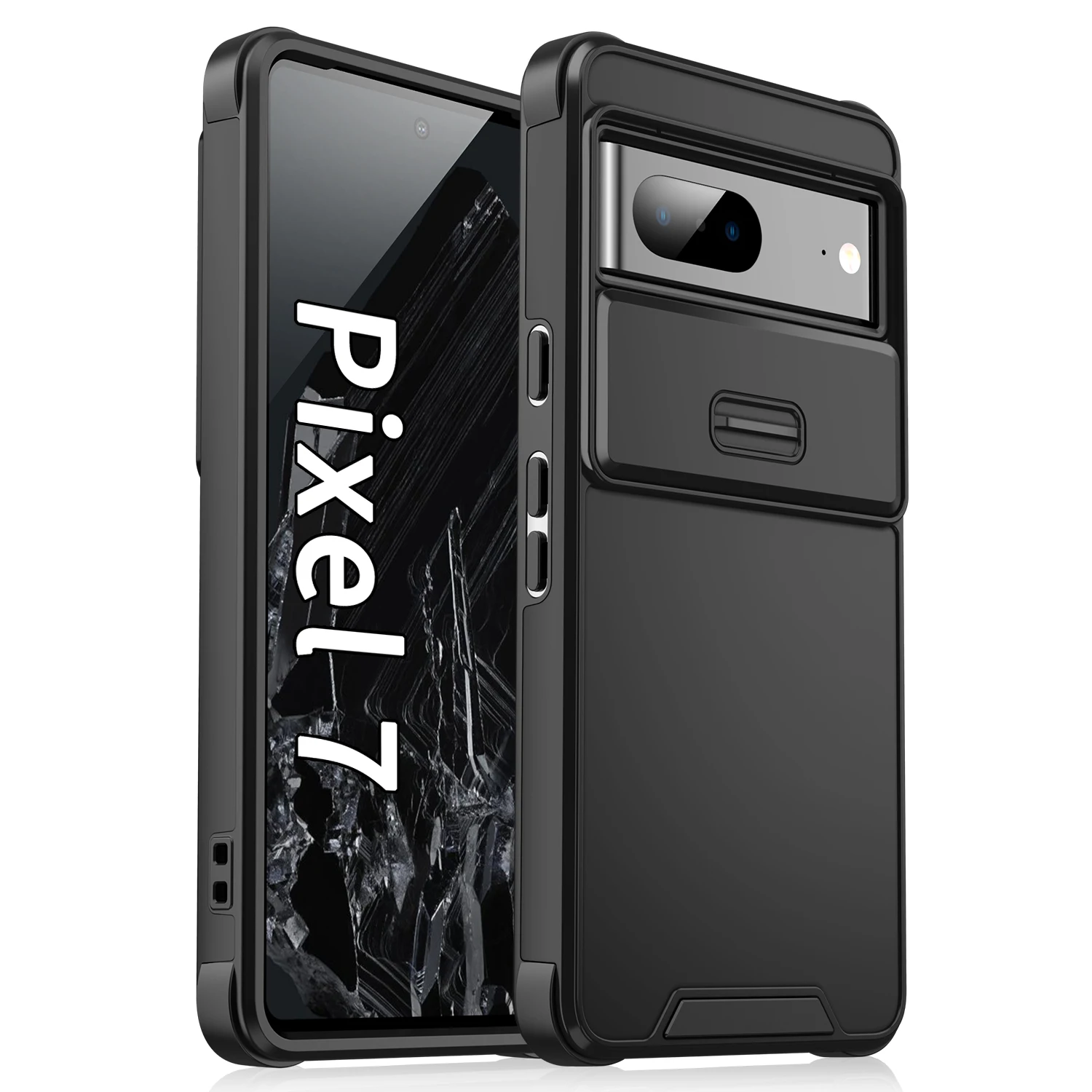 Sleek Slide Camera Case with Lens Protection & Wireless Charging Capability - Shockproof Cover