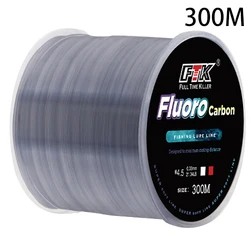 Premium Fluorocarbon Coated Sinking Fishing Line - High-Strength Carbon Fiber Leader - 0.23mm-9.48LB (Gray-300m)