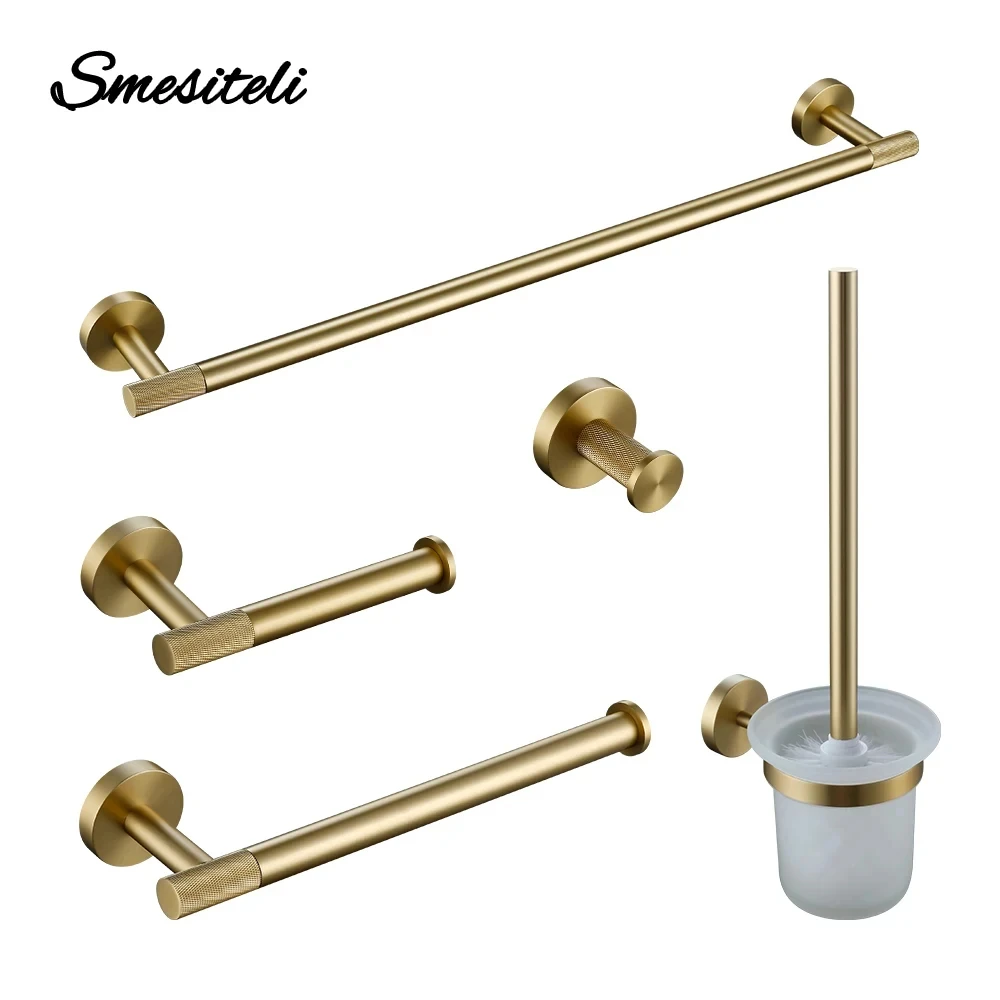 Bathroom Hardware Accessories Bathroom Hardware Set Brushed Gold Bathroom Accessories Towel Bar Bath Robe Hook