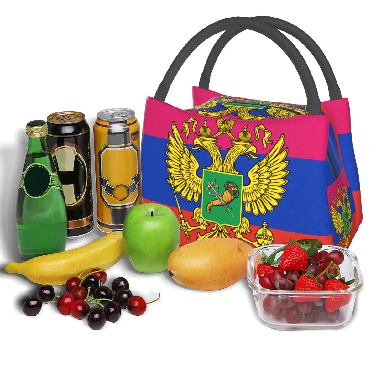 Flag Of Russi Portable insulation bag for Cooler Thermal Food Office Pinic Container