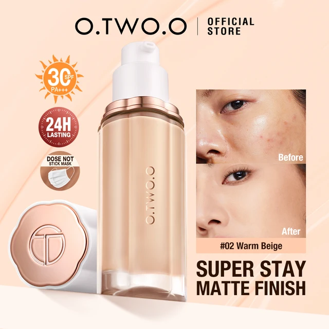 O.TWO.O Liquid Foundation Cream High-coverage Moisturizing Oil-control Non-stick Sunscreen Waterproof Concealer Face Makeu 1