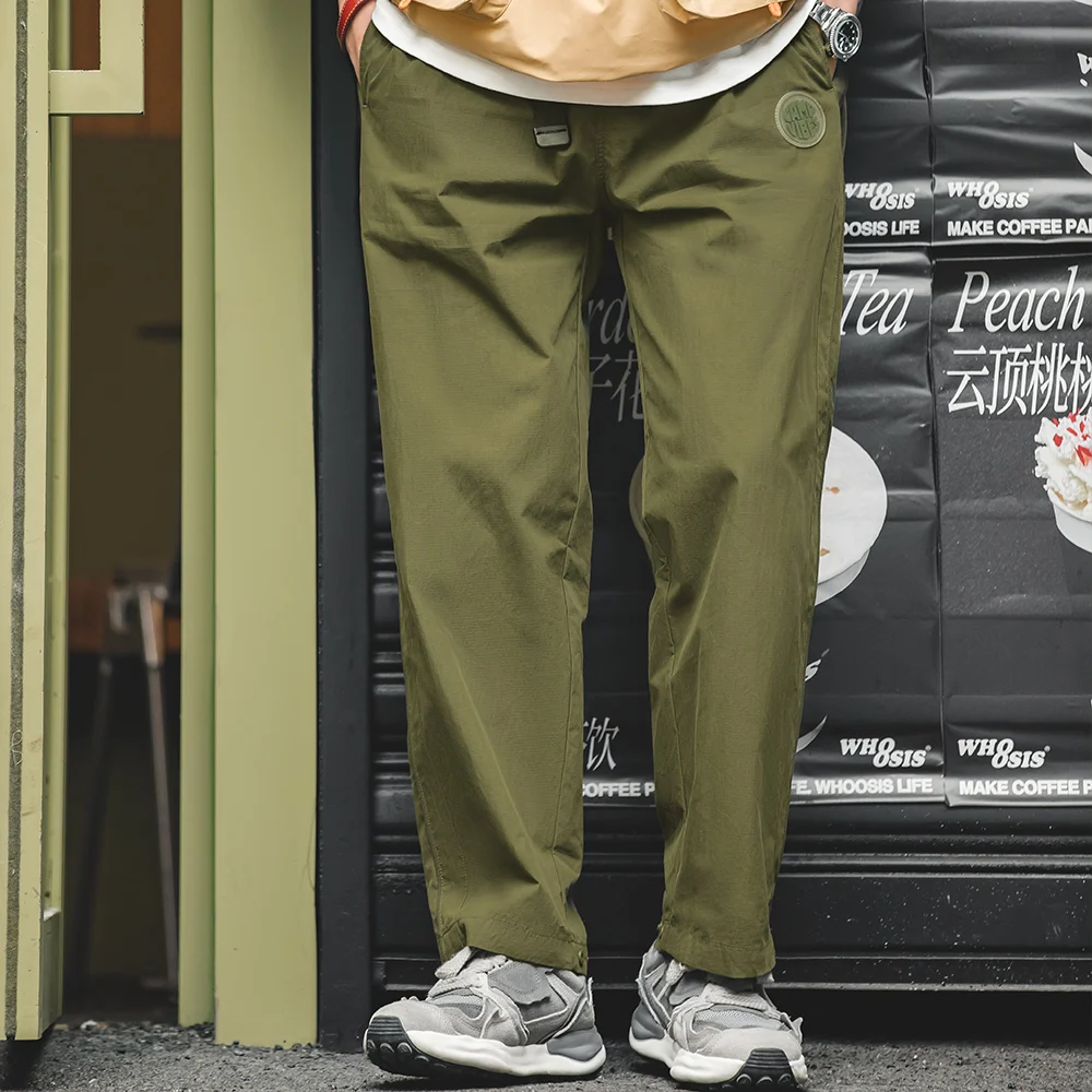 Pantaloni da donna in tinta unita con coulisse, elastico in vita