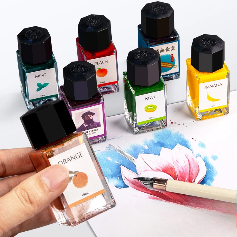 18mi Waterproof Ink Pen Watercolor Painting Brown Supplementary Hook Line Special Watercolor Painting Ink Supplies