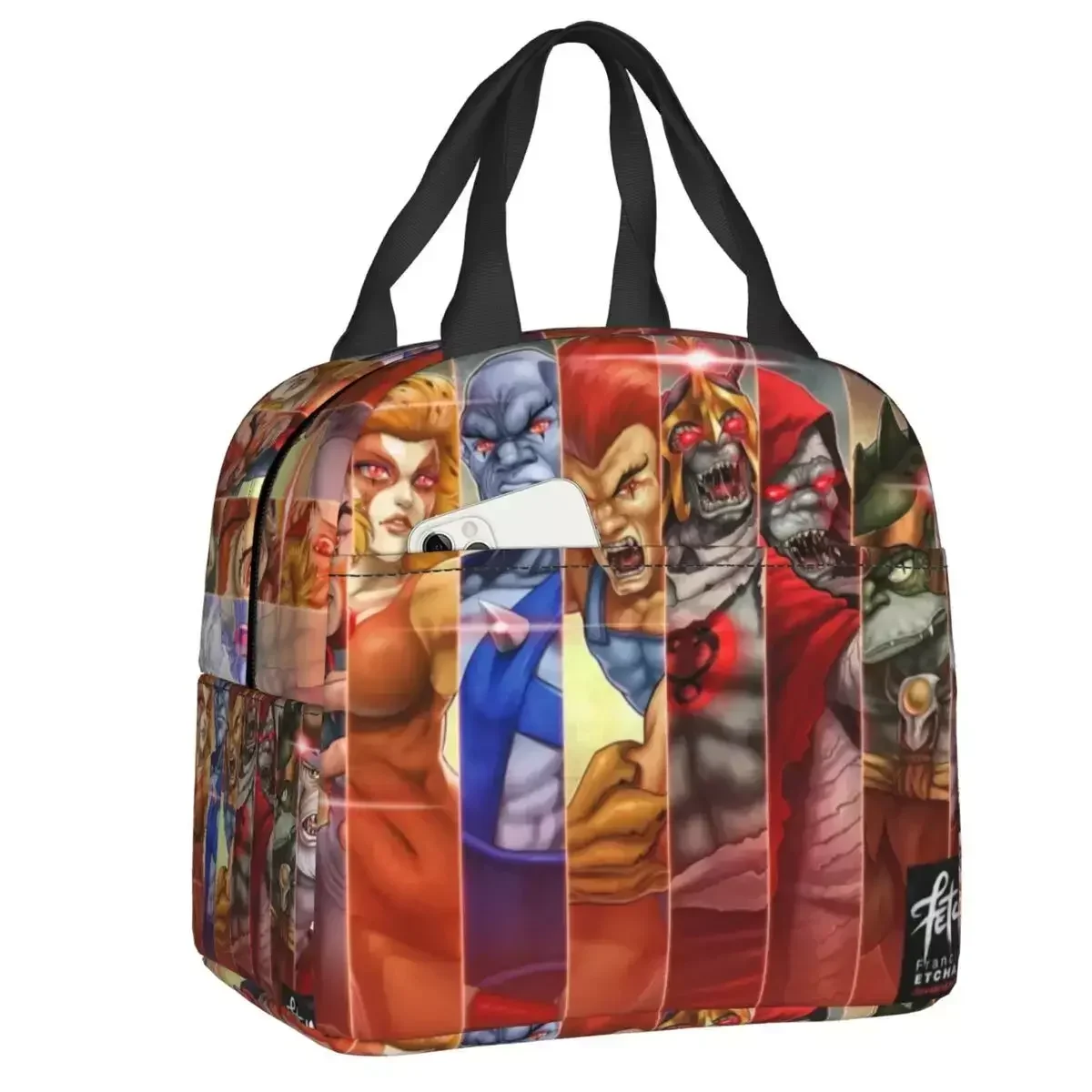 

2024 New Cartoon Tv Movie ThunderCats Insulated Lunch Tote Bag For Women Portable Cooler Thermal Bento Box School Thermal Bags