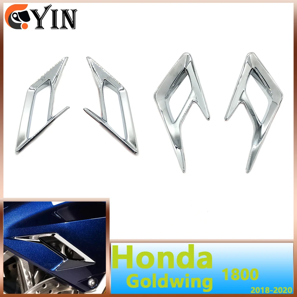 

For Honda GoldWing GL1800 2018-2020 gl1800 18-20 Motorcycle Accessories Chrome Front Fender Vent Trim Kit Side Panel Vent Trim