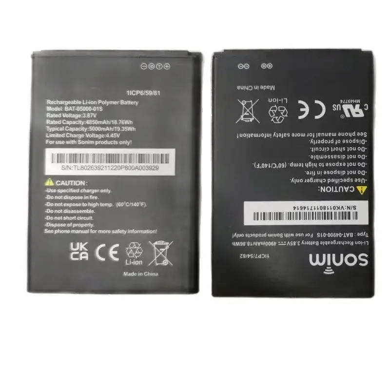 Batteria 4850Mah Bat-05000-01S Per Cellulare Sonim Xp9900 Xp10 Bat-05000-01S 4900Mah Bat-04900-01S Per Batteria Sonim Xp8 Xp8800