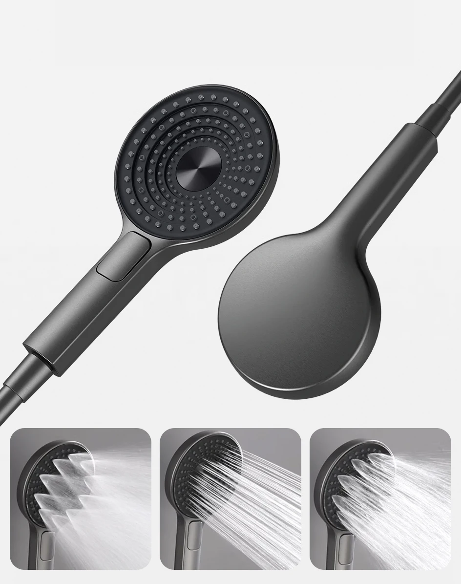 VGX Concealed Thermostatic Shower System Set Temperature Digital Display Shower System Rainlfall Bathroom Shower Faucet Set