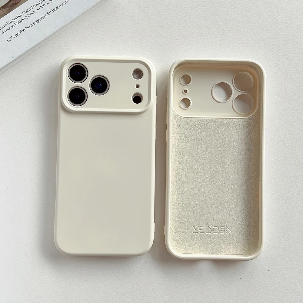 Premium Soft Liquid Silicone Phone Case - Solid Color Shockproof Cover