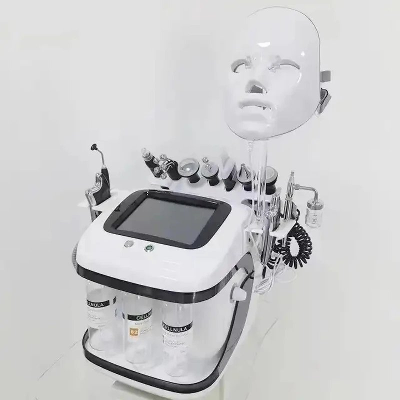 11 in 1 Portable Multifunction Hydra Dermabrasion Hydra Peeling Vacuum Blackhead Remover Skin Care machine With Led Facial Masks