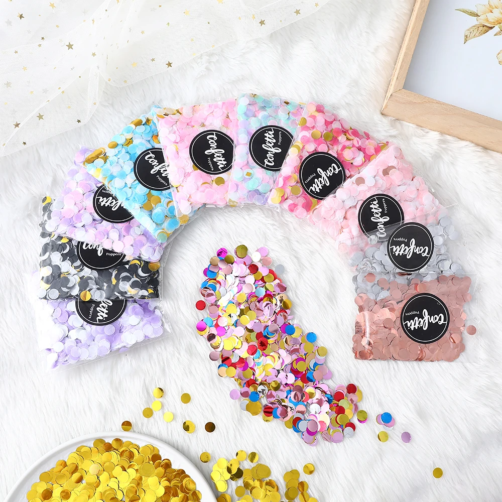 10g/bag 1cm Paper Confetti Mix Color for Wedding Decoration Birthday Baby Shower Party Supplies Round Tissue for Clear Balloons paper confetti party decorations