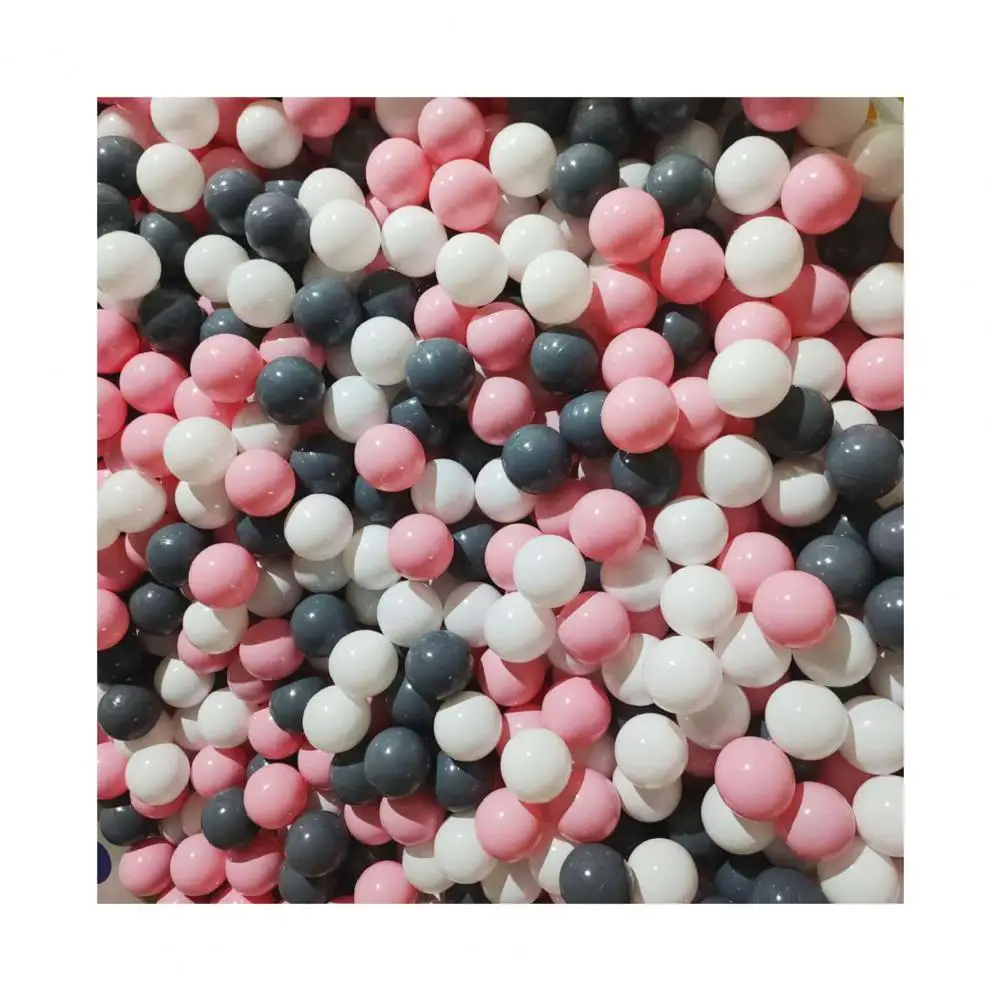 100Pcs/Set 3 Colors Pit Ball Black White Pink Thickened PE Crush Proof BPA Phthalate Free Safe Indoor Outdoor Baby Toddler Kids