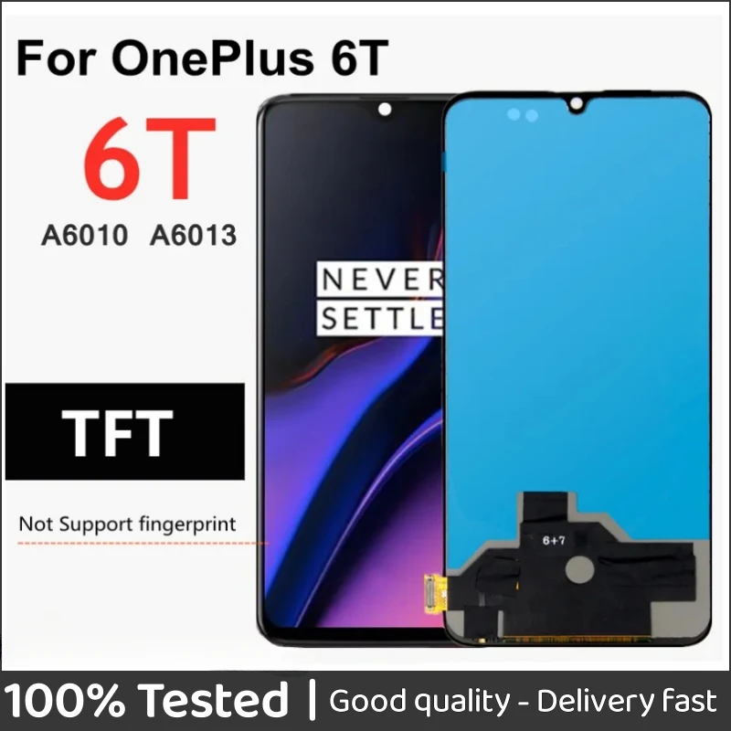 

6.41" TFT For Oneplus 6T A6010 A6013 LCD Display Touch Screen Digitizer Assembly Replacement for OnePlus 6T lcd 1+6t