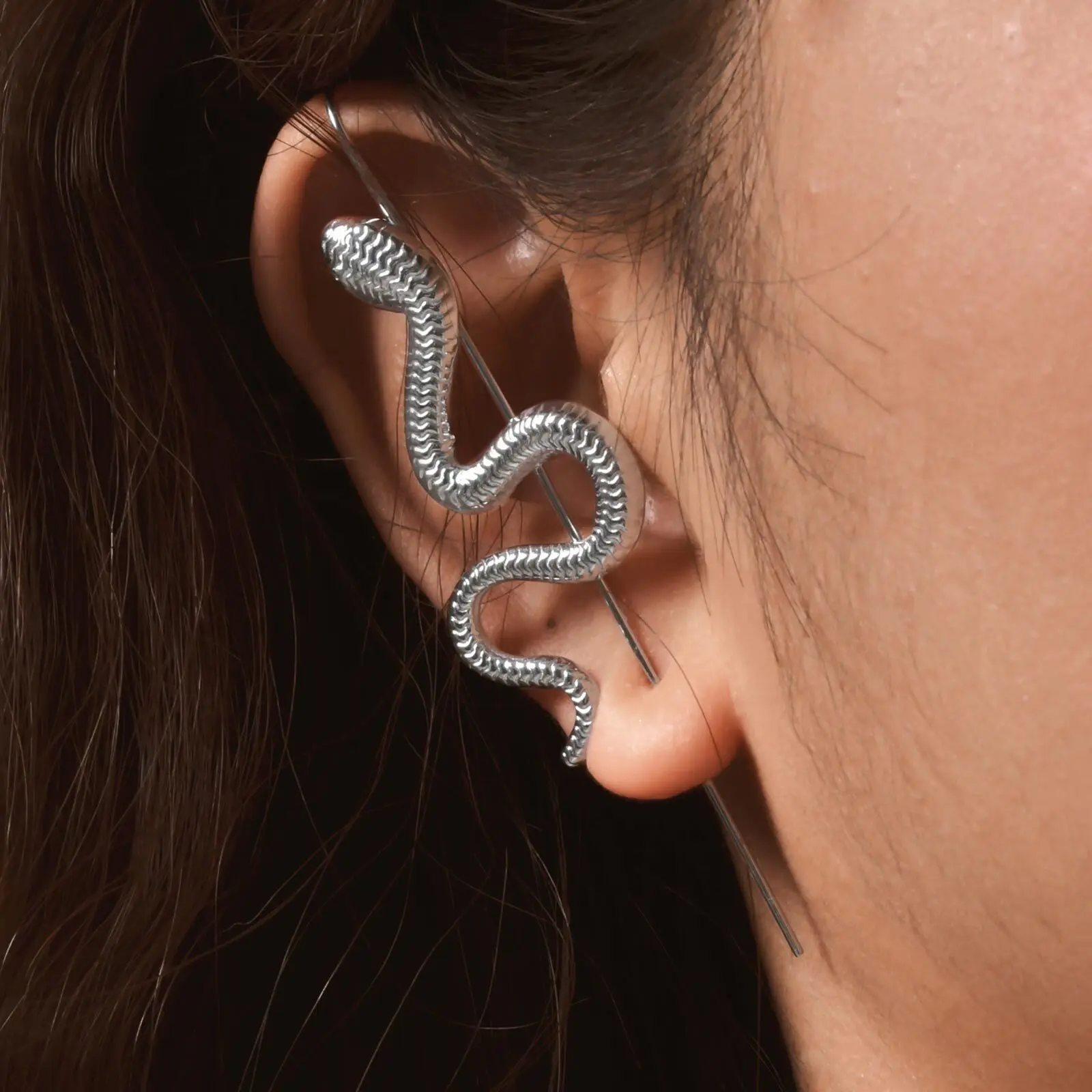 Cartilage Snake Piercing Ear Piece Helix Hooks Earrings Ear Wrap
