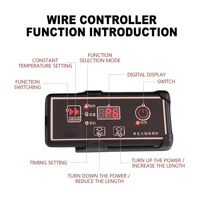 3000W Commercial Induction Cooker Large Power Circular Concave Embedded Hotpot Cooker Timing Round Electromagnetic Oven