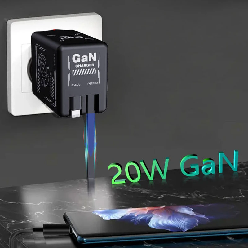 2025 Advanced GaN 20W Type C Charger Cable
