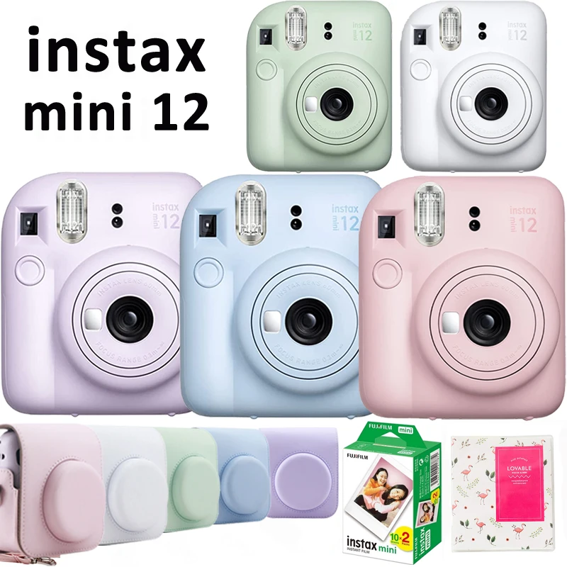 Fujifilm-instax mini 12インスタントカメラピンク/ブルー/ミント 