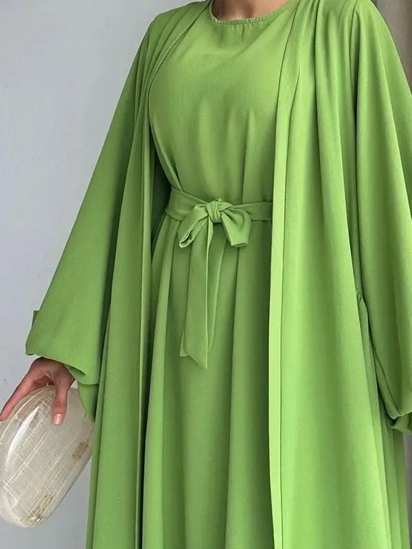 Islamic Ladies Fashion Long Sleeve Abaya Dress Dubai Turkey Ramadan Muslim Long Dress for Women Abayah Islam Muslim Dress