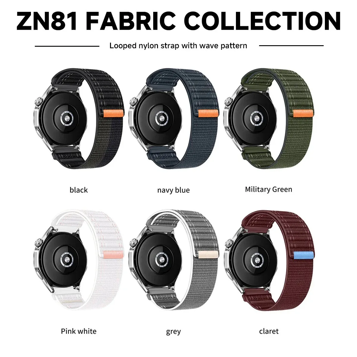 Nylon Loop Strap for Smartwatch Wristbands - Versatile and Adjustable Bracelet Strap