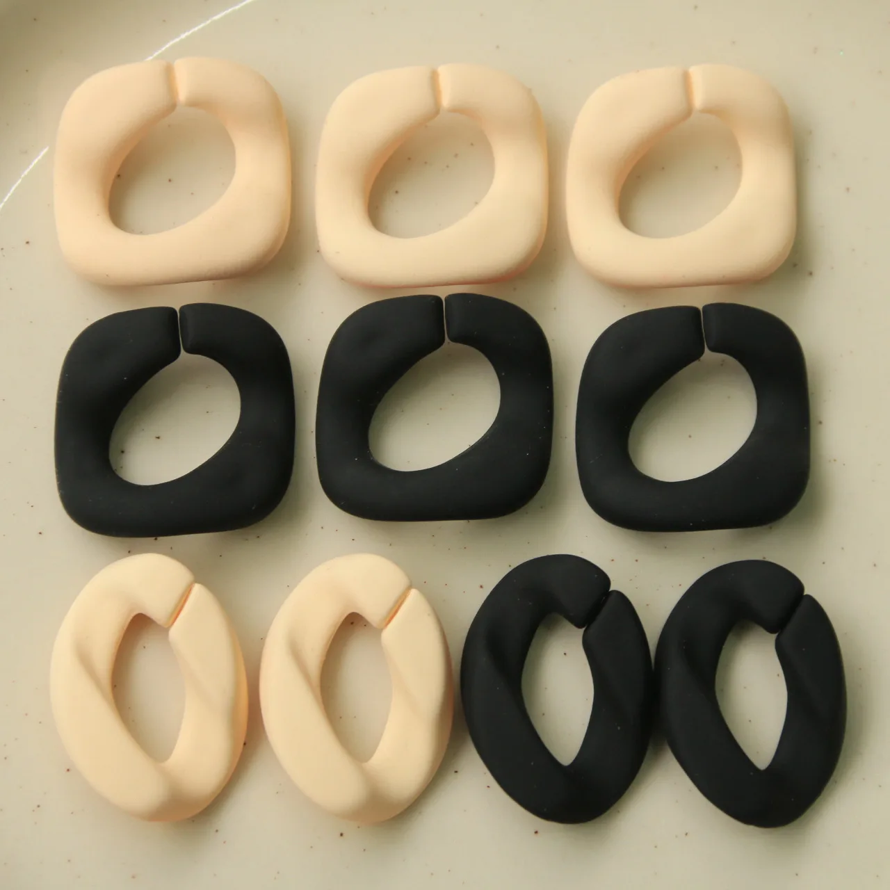 

5 шт. корейские креативные простые геометрические ажурные матовые кольца «сделай сам» цепочные серьги акриловые аксессуары материал оптовая продажа