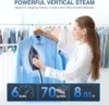 Station with Ceramic Soleplate, 1800W Steam Station Iron for Clothes with 1.5L Removable Water Tank, Iron Lock for Easy Carry, A 6