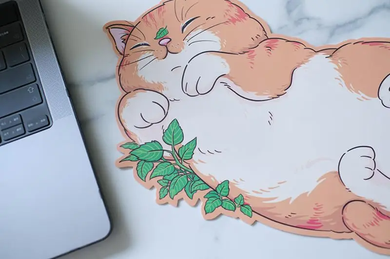Kawaii Cat Mouse Pad Girl Cute Literary Cartoon Office Gamer Set Computer Desk Mats Thickened Non-slip Waterproof Keyboard Mat 4
