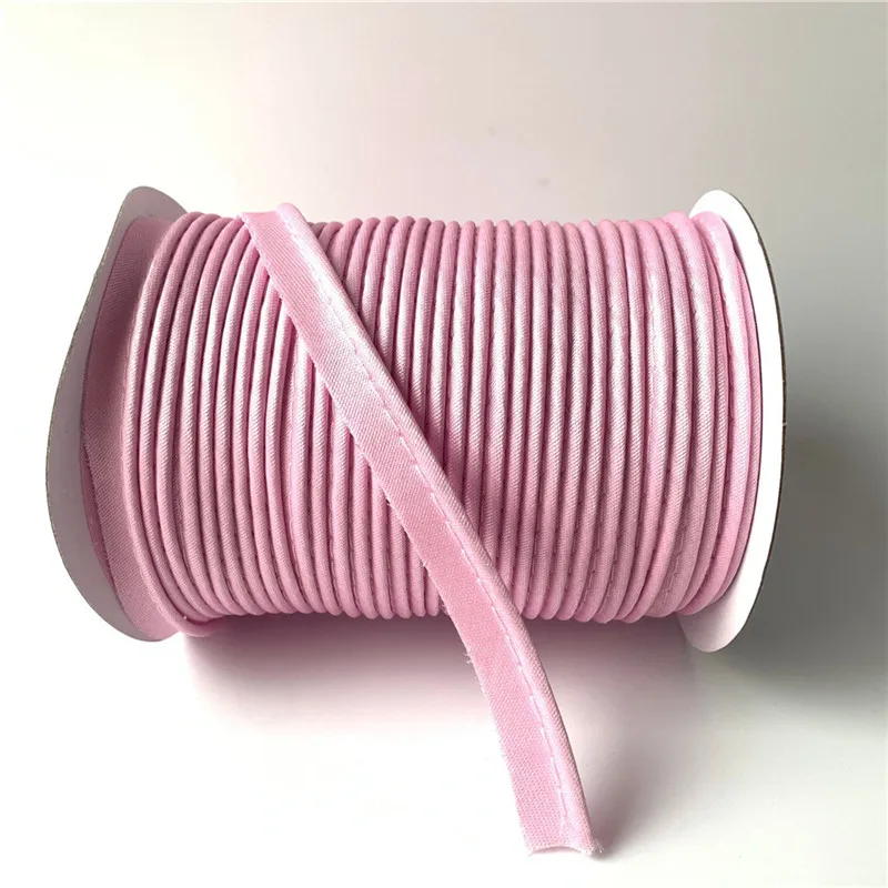 12mm 20Yds 1-64Colors Satin Bias Piping Cord Handmade For DIY Garment Sewing And Trimming 100% cotton rope