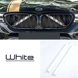 Sleek Sport Styling Car Front Grille Trim Strips (White 2Pcs)